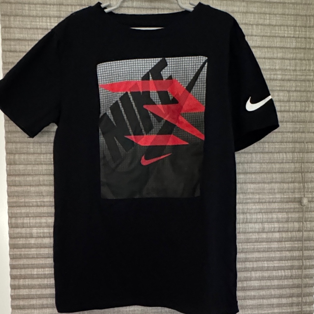 Nike Kids Black Tee with Red Graphic